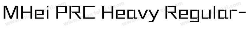 MHei PRC Heavy Regular字体转换